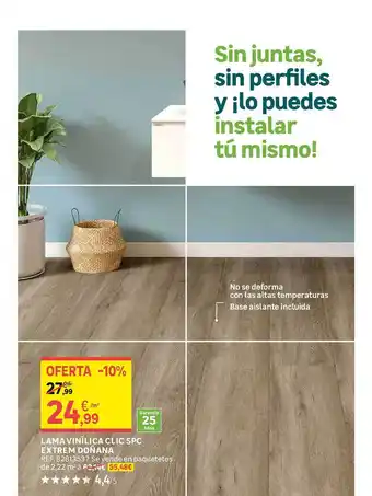 Leroy Merlin Lama vinílica clic spc extrem doñana oferta