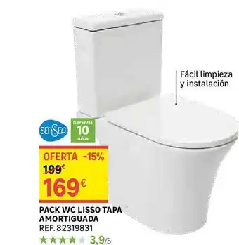 Leroy Merlin Pack wc lisso tapa amortiguada oferta