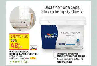 Leroy Merlin Pintura blanca bruguer amplitude 10 l oferta