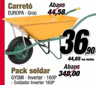 Ferrolan Carretó, pack soldar oferta