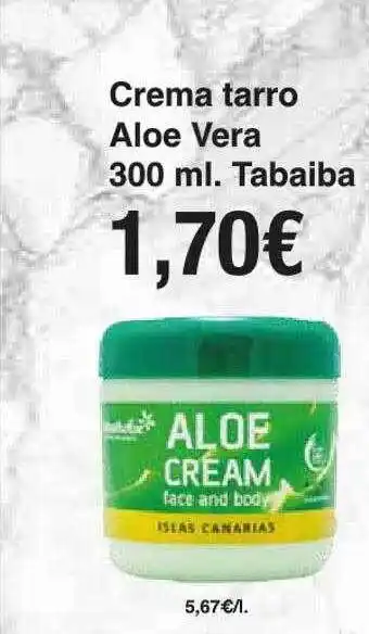 Spar La Palma Crema tarro aloe vera tabaiba oferta
