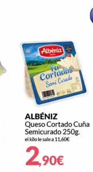 PrimaPrix Albéniz queso cortado cuña semicurado oferta