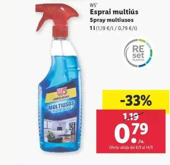 Lidl W5 spray multiusos oferta