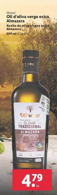 Lidl Olisone aceite de oliva virgen extra almazara oferta