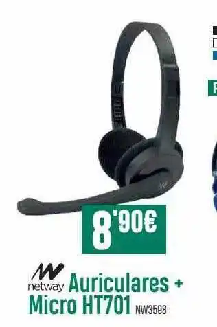 PCBox Netway auriculares + micro ht701 oferta