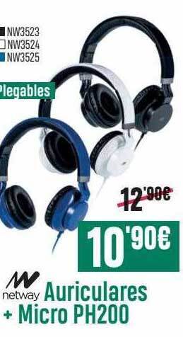 PCBox Netway auriculares + micro ph200 oferta