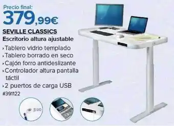 Costco Seville classi cs escritorio altura ajustable oferta