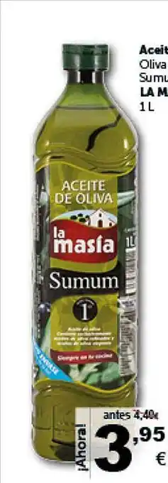 Masymas Aceite oliva sumum la masia oferta