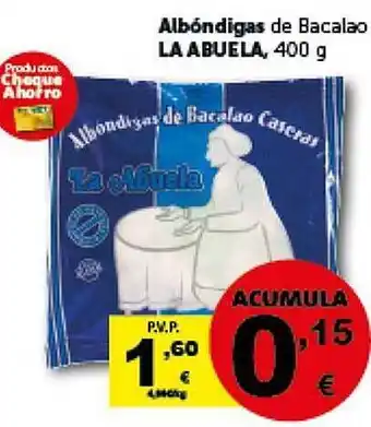 Masymas Albóndigas de bacalao la abuela oferta