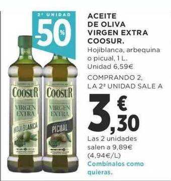 Supercor 2a unidad -50% aceite de oliva virgen extra coosur oferta