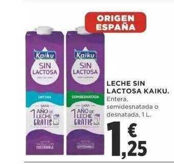 Supercor Leche sin lactosa kaiku oferta