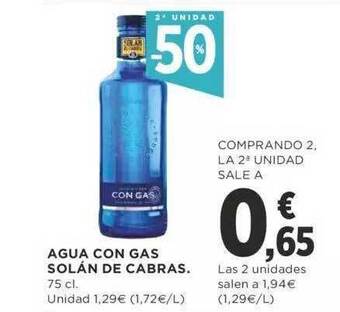 Supercor 2a unidad -50% agua con gas solán de cabras oferta