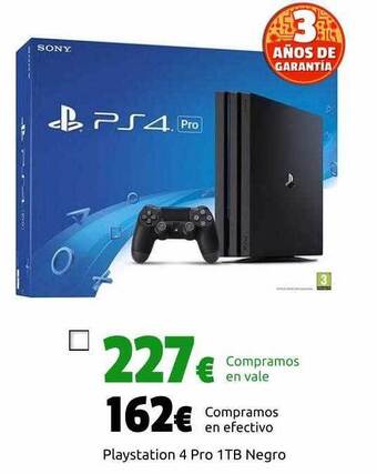 CeX Playstation 4 pro 1tb negro oferta