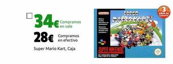 CeX Super mario kart caja oferta
