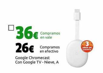 CeX Google chromecast con google tv - nieve a oferta