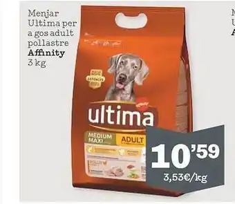 Sorli Menjar ultima per a gos adult pollastre affinity oferta