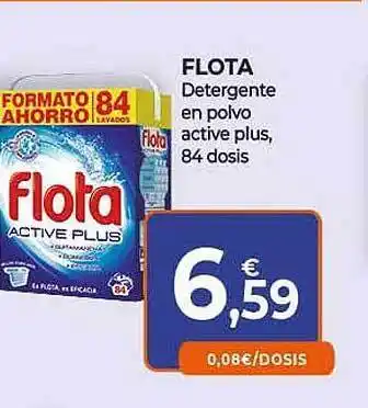 CashDiplo Flota detergente en polvo active plus 84 dosis oferta