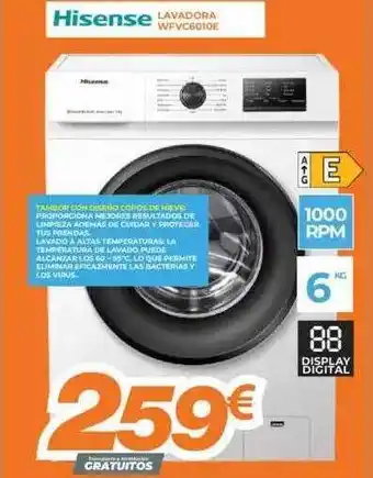 Pascual Martí Hisense lavadora wfvc601qe oferta