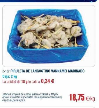 Abordo Piruleta de langostino vannamei marinado oferta