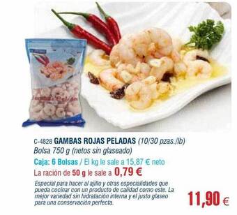 Abordo Gambas rojas peladas oferta
