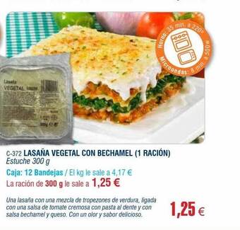 Abordo Lasaña vegetal con bechamel oferta