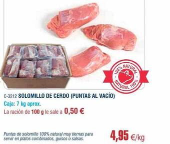 Abordo Solomillo de cerdo oferta