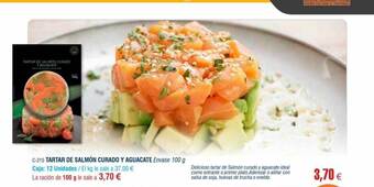 Abordo Tartar de salmón curado y aguacate oferta