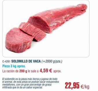 Abordo Solomillo de vaca oferta