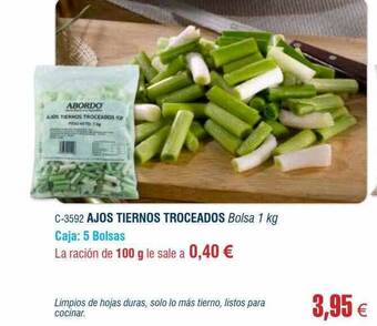 Abordo Ajos tiernos troceados oferta