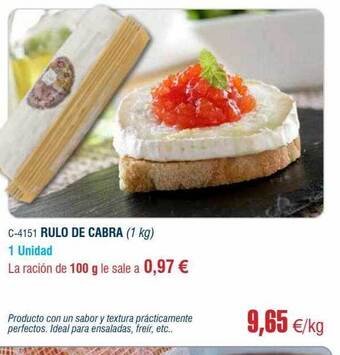 Abordo Rulo de cabra oferta