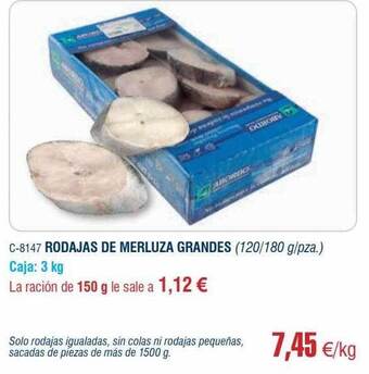 Abordo Rodajas de merluza grandes oferta