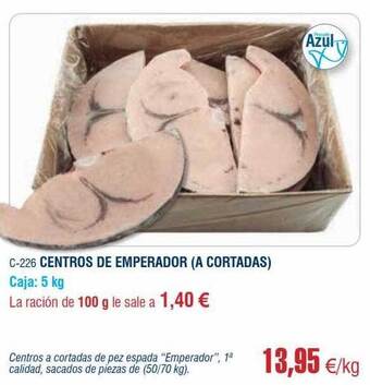 Abordo Centros de emperador (a cortadas) oferta