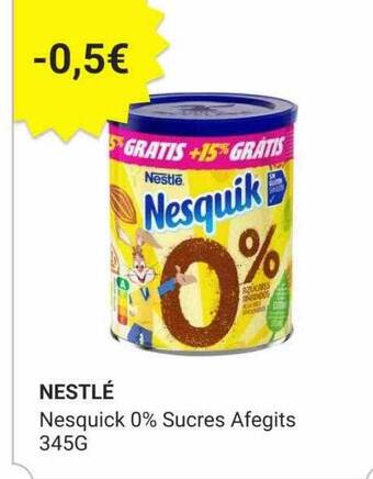 Consum Nestlé nesquick 0% sucres afegits oferta