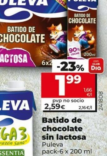 Maxi Dia Batido de chocolate puleva oferta