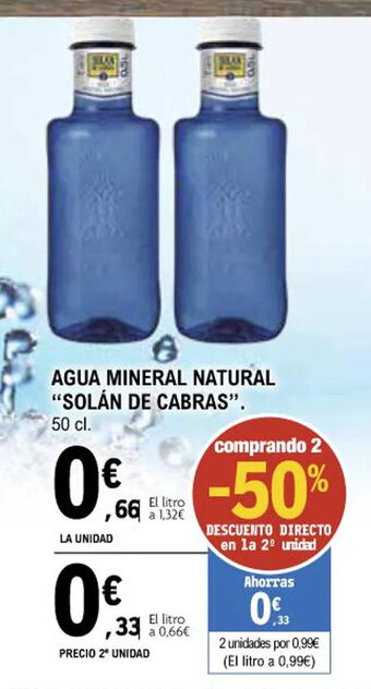 E.Leclerc Agua Mineral Natural Solan de Cabras oferta