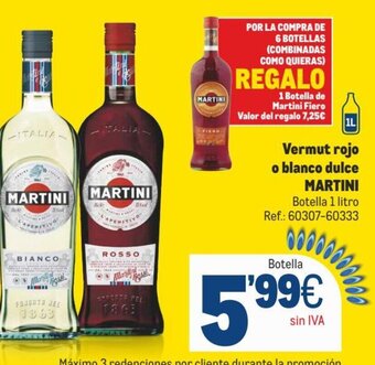 Makro Vermut Rojo o Blanco Dulce Martini oferta