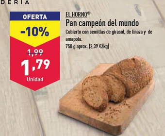 ALDI Pan Campeón del Mundo oferta