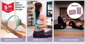 ALDI Cinturón/Bloques/Aro Para Yoga oferta