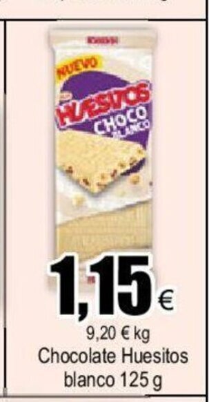FROIZ Chocolate Huesitos Blanco 125g oferta