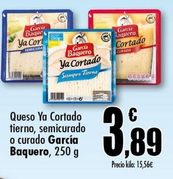 Unide Supermercados Queso ya cortado tierno, semicurado o curado garcía baquero oferta