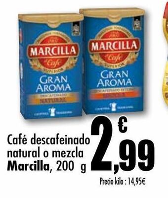 Unide Supermercados Café descafeinado natural o mezcla marcilla oferta