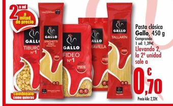 Unide Supermercados Pasta clásica gallo oferta
