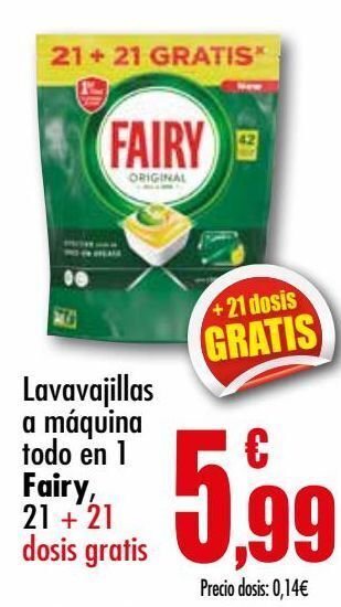 Unide Supermercados Lavavajillas a máquina todo en 1 fairy oferta