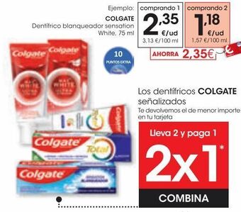 Eroski Colgate dentífrico blanqueador sensation white 75 ml oferta