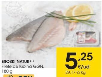 Eroski Eroski natur filete de lubina ggn 180 g oferta