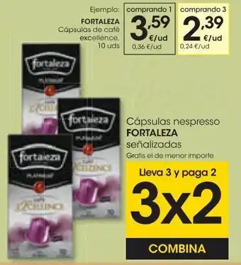 Eroski Fortaleza cápsulas de café excellence 10 uds oferta