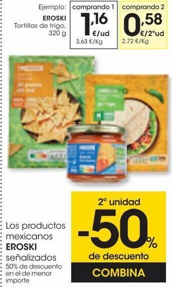 Eroski Eroski tortillas de trigo 320 g oferta