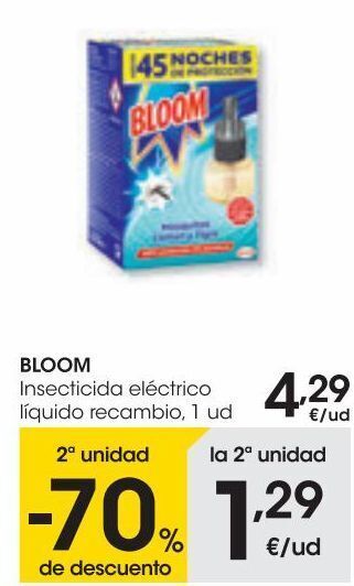 Eroski Bloom insecticida eléctrico líquido recambio 1 ud oferta