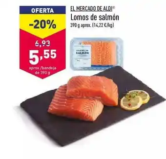 ALDI El Mercado De Aldi Lomos De Salmón 390g oferta