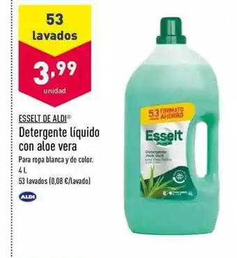 ALDI Esselt De Aldi Detergente Líquido Con Aloe Vera 4L oferta